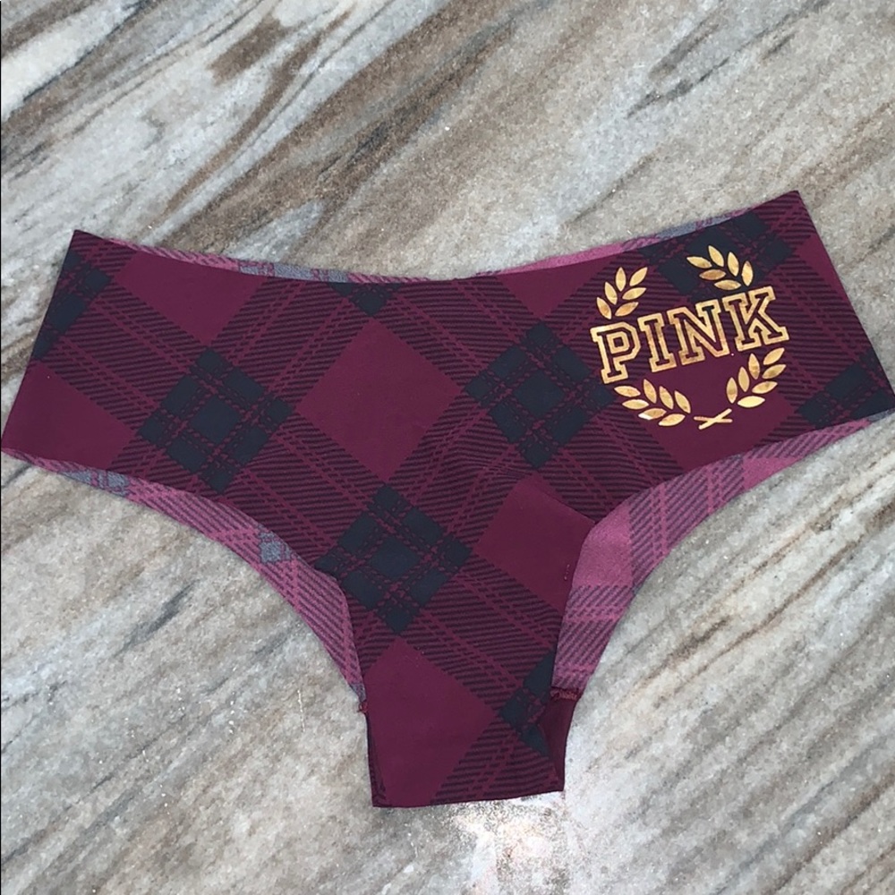 NWT Victoria’s Secret PINK plaid cheekster pantie